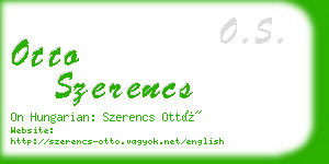 otto szerencs business card